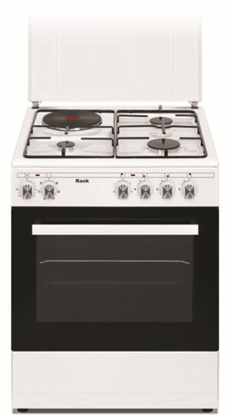 ΚΟΥΖΙΝΑ / COOKER 3+1 RK-1222 WH RK-1222WH - 3 εστίες αερίου και 1 ηλεκτρική πλάκα ταχείας / 3 Gas burners and 1 hot plate - Ο φούρνος ηλεκτρικός / Electric Oven - Μαγείρεμα με αέρα / Turbo Fan -