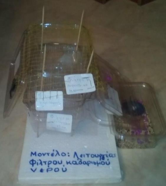 νερού με φίλτρα νανοπόρων». Οι υπόλοιποι μαθητές παρακολουθούσαν σε βίντεο την λειτουργία νανοφίλτρων. Στην συνέχεια οι ομάδες άλλαξαν και επαναλήφτηκε η διαδικασία.