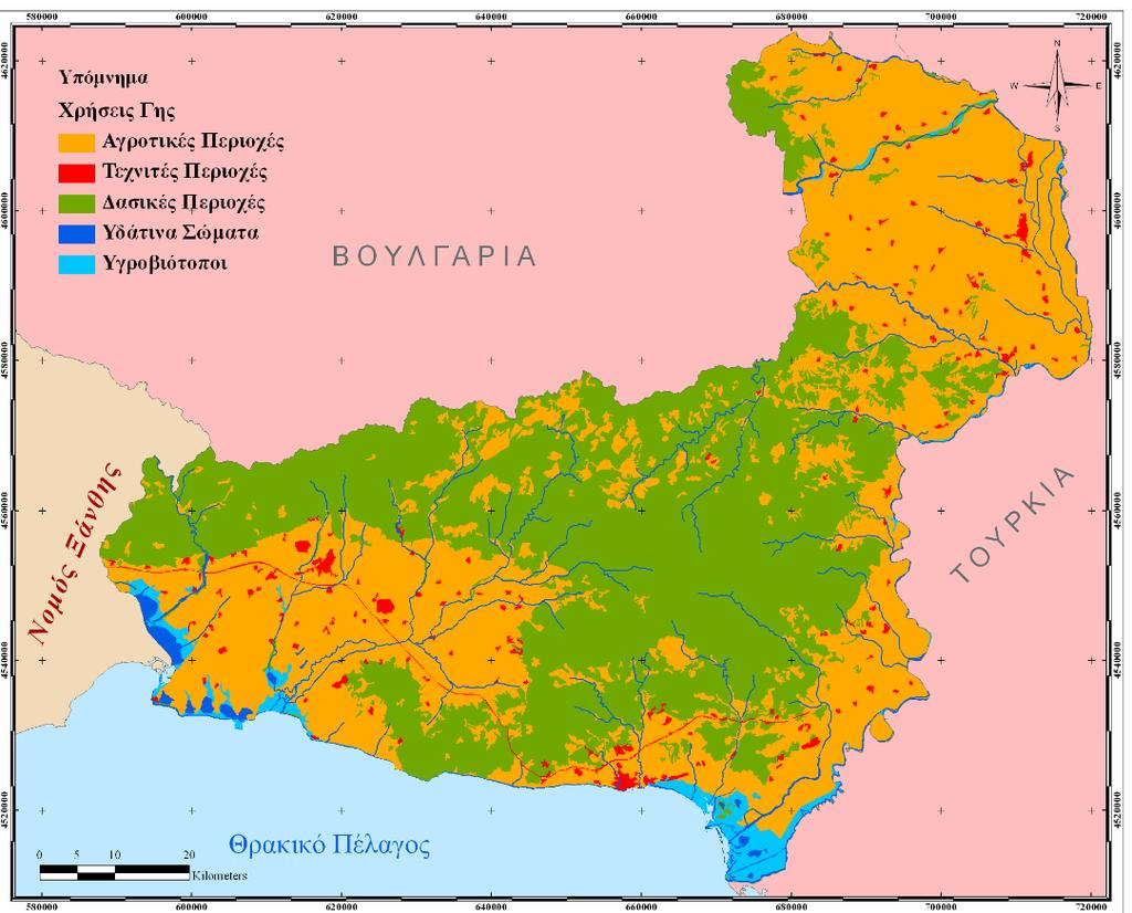 000 κάτοικοι (ΕΣΥΕ 2001) 43% συγκέντρωση στα αστικά κέντρα (Κομοτηνή, Αλεξανδρούπολη, Ορεστιάδα) Το