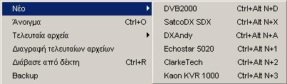 3.h Εισαγωγή καναλιών Υπάρχει η δυνατότητα να κατεβάσετε έτοιµες ρυθµίσεις από το Internet, και να τις χρησιµοποιήσετε ολόκληρες ή ένα µέρος από αυτές. Μπορείτε να βρείτε ρυθµίσεις π.χ. στις παρακάτω σελίδες: Οι πιο ανανεωµένες ρυθµίσεις για το DVB2000 (Nokia 9500/960x) υπάρχουν στη σελίδα: www.