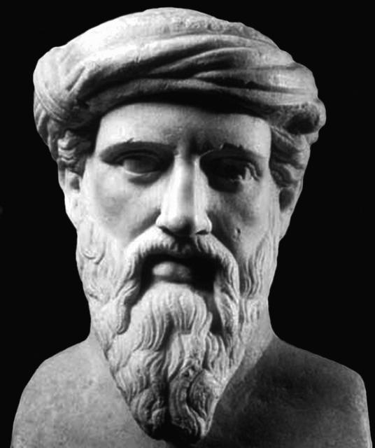 ΠΥΘΑΓΟΡΑΣ Ο Πυθαγόρας ο Σάμιος, γεννήθηκε στην Σάμο το 580 π.χ. και δολοφονήθηκε το 500 π.χ. σε ηλικία 80 ετών, στο Μετάποντιον της Ιταλικής Λουκανίας.