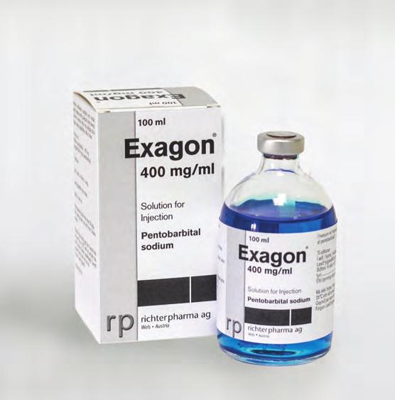 exagon 400mg/ml 100ml RICHTER PHARMA AG ΑΜΚ 61438 / 23-7-2014 Σύνθεση σε δραστικά συστατικά και άλλες ουσίες (ανά ml) Δραστικό (ά) Έκδοχα Pentobarbital sodium.