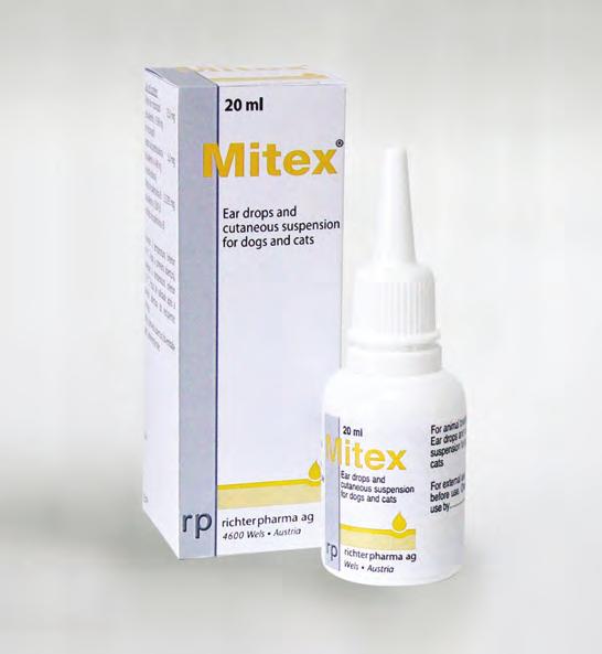 20ml mitex 30mg/ml RICHTER PHARMA AG Σύνθεση σε δραστικά συστατικά και άλλες ουσίες (ανά ml) Δραστικό (ά) Miconazole nitrate...23,0 mg (ισοδύναμα με 19,98 mg miconazole) Prednisolone acetate.
