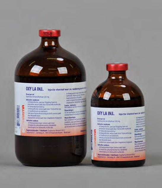 oxytetracycline L.A. 20% 100ml DOPHARMA Σύνθεση σε δραστικά συστατικά και άλλες ουσίες (ανά ml) Δραστικό (ά) Έκδοχα Oxytetracycline base (ως dihydrate).... 200 mg Sodium formaldehydsulfoxylate.