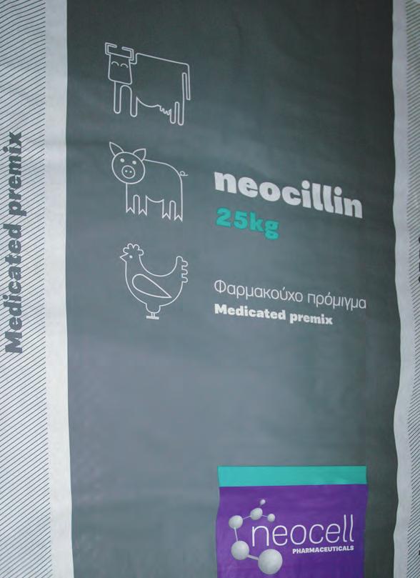 neocillin 25Kgr ΑΜΚ 82134/16-11-09 Σύνθεση σε δραστικά συστατικά και άλλες ουσίες (επί %)