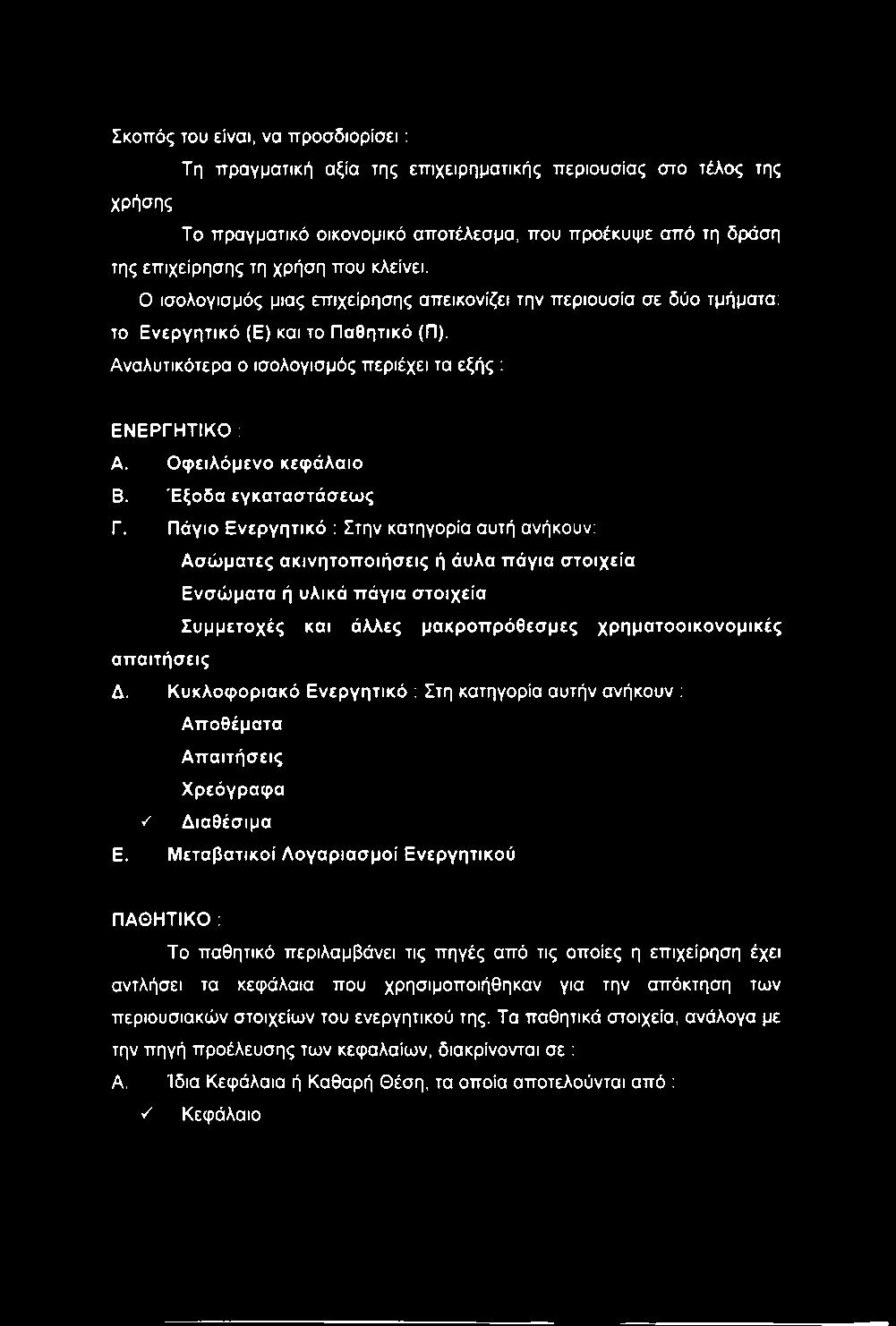 Οφειλόμενο κεφάλαιο Β. Έξοδα εγκαταστάσεως Γ.