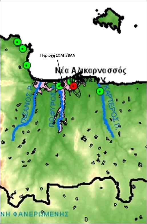 Στην ευρύτερη περιοχή γύρω από τα ρέματα Γαλανός και Γιόφυρος (εντάσσεται εντός των ορίων ΣΟΑΠ/ΒΑΑ), εντοπίζονται περιοχές με ιστορικές πλημύρες αλλά και ζώνη με δυνητικά υψηλό κίνδυνο πλημύρας, όπως