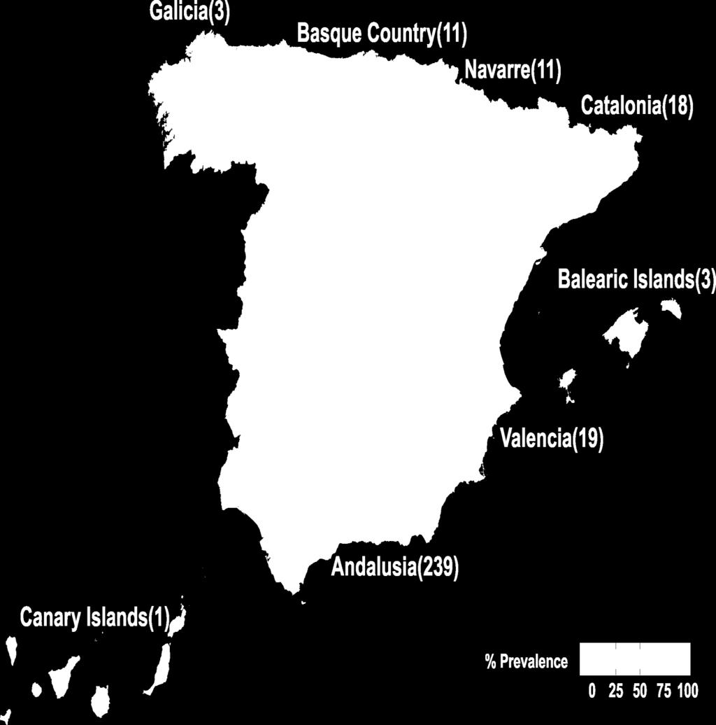 Επιπολαςμόσ του CRF02_AG ςτην Ιςπανία 2000-2014 Ν = 6,632