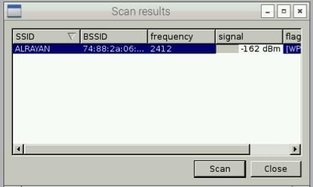 عىل كلمة )scan( ليبدأ بعملية البحث عن الشبكات