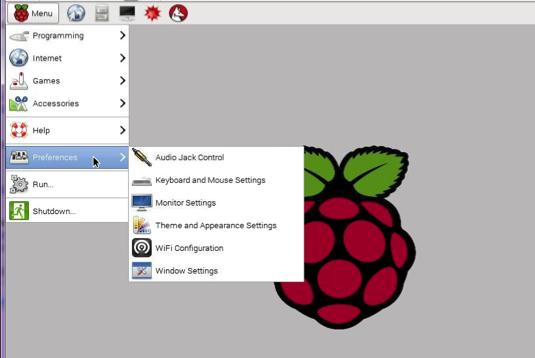 قامئة التفضيالت :)Preferences( Audio Jack Control للتحكم بالصوت. Keyboard & Mouse Setting s للتحكم يف أداة الفأرة و لوحة املفاتيح.
