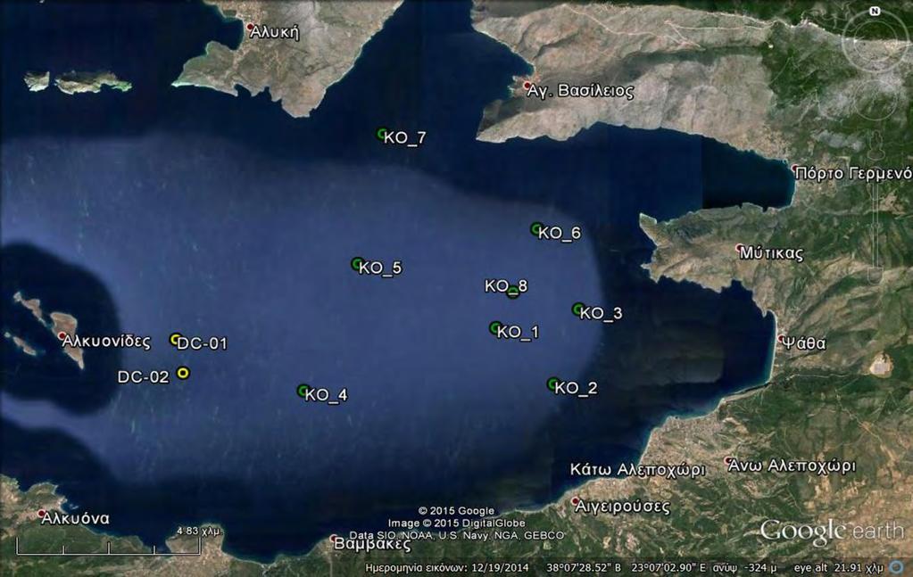 V. Alkyon, 2011-2012 Εικ. 14: Ανατολικός Κορινθιακός κόλπος κόλπος Αλκυονίδων.