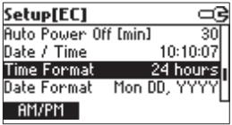 muïc Date/Time Nhaán Modify Duøng phím / ñeå chọn.