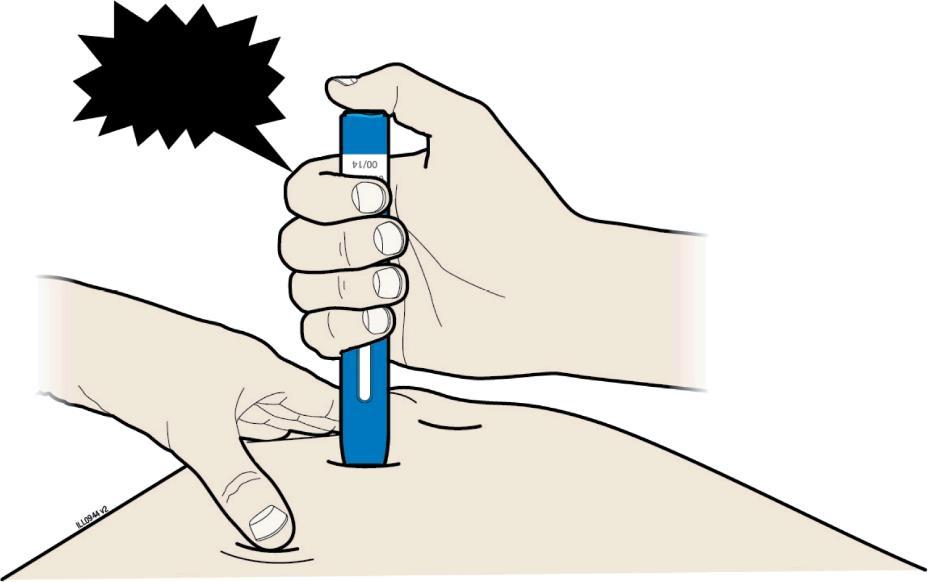 Η. Πιέστε σταθερά προς τα κάτω την προγεμισμένη συσκευή τύπου πένας επάνω