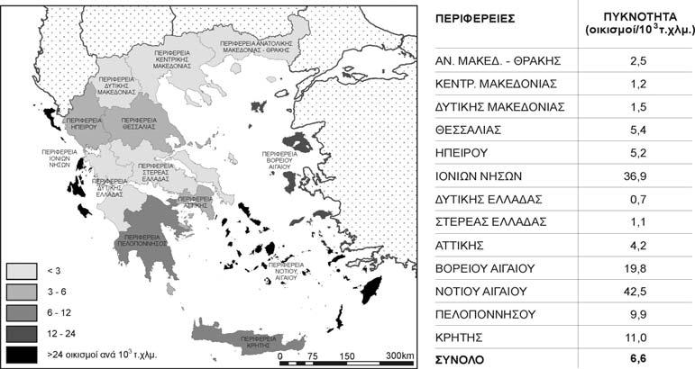 ας. Το ενδιαφέρον προκύπτει από το γεγονός ότι η μελέτη της πυκνότητας συνδέεται λογικά με τη διαδικασία οριοθέτησης των «περιοχών παραδοσιακών οικισμών», περιοχές για τις οποίες και έγινε λόγος στην