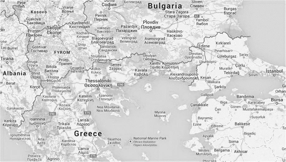 Θεσσαλονίκη Χάρτης E75 (A1) Εθνική Οδός Αθηνών - Θεσσαλονίκης σύνορα ΠΓΔΜ E90 (A2) Εγνατία Οδός Ηγουμενίτσα Θεσσαλονίκη σύνορα Τουρκίας E86 (2)