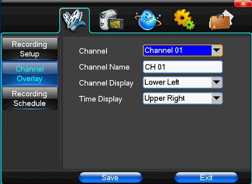 Selectati tipul inregistrarii: CIF/HD1/D1 Frame rate Selectati rata de conversie Encoding Mode Mod conversie Image Quality