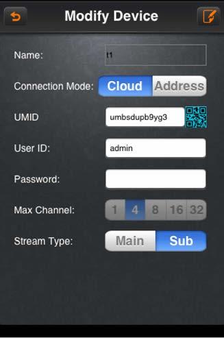 Optiuni Cautare Modificarea parametrilor de conectare Apasati butonul -> Modify connect parameter pentru a