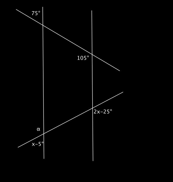 חלק 3: גאומטריה תרגילים נוספים ישרים מקבילים 1( מצא עפ"י הנתונים בצירו את הזוית α