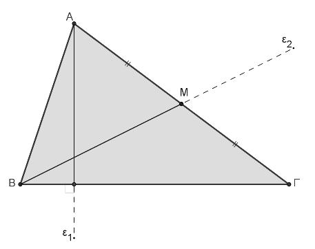 Τότε είναι ορθογώνιο και ισοσκελές και έτσι θα είναι ˆ 90, ˆ ˆ 45 ΕΞΙΣΩΣΗΕΥΘΕΙΑΣ ΑΣΚΗΣΗ 6 η Να βρεθούν οι εξισώσεις των πλευρών ενός τριγώνου ΑΒΓ όταν 4, και οι εξισώσεις : x 3 0, : x 3 0 είναι οι