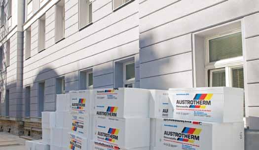 Domenii de utilizare Austrotherm EPS Termosisteme Normativele internaționale recomandă pentru termoizolarea fațadelor polistirenul de tip EPS 80, ceea ce înseamnă o rezistență la compresiune de 80