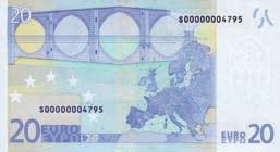 Euro pangatähed 5-, 10- ja 20-eurose pangatähe turvaelemendid PANGATÄHE PABER VESIMÄRK TURVANIIT HOLOGRAMM Paber on