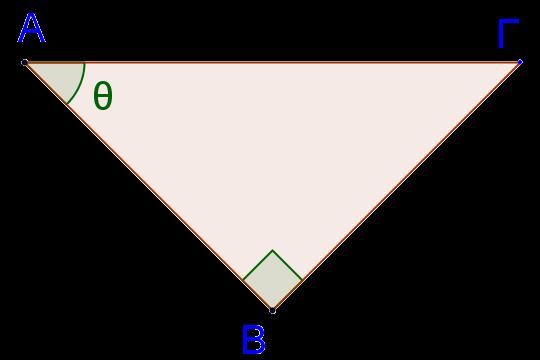 ΑΓ: Υποτείνουσα ΒΓ: Προσκείμενη κάθετη πλευρά της ΒΓ: Απέναντι κάθετη πλευρά της ω Τριγωνομετρικός αριθμός οξείας γωνίας ορθογωνίου τριγώνου είναι ο λόγος του