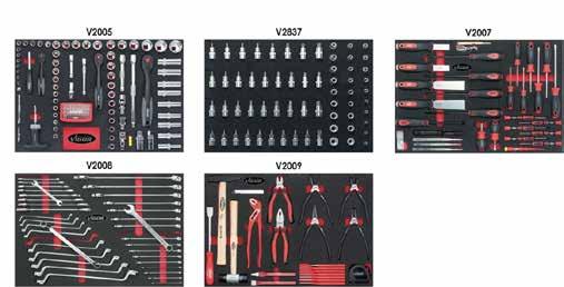 CĂRUCIOR VIGOR 1000 ECHIPAT CU 286 SCULE V1894 Cărucior seria Vigor 1000 Black Edition Dimensiuni H 1000 X B 723 X T 459 mm 7 sertare din care 5 echipate cu 286