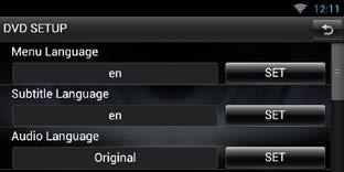 ]Exit[ يعرض القائمة السابقة* المس الزر.]Return[ العودة لصفحة البداية تشغيل أسطوانات DVD /أسطوانات فيديو CD ) VCD ( 5 اضبط 5 في كل مرة كما يلي. * قد ال يتم إجراء هذه الوظيفة تبعا ل أ السطوانة.