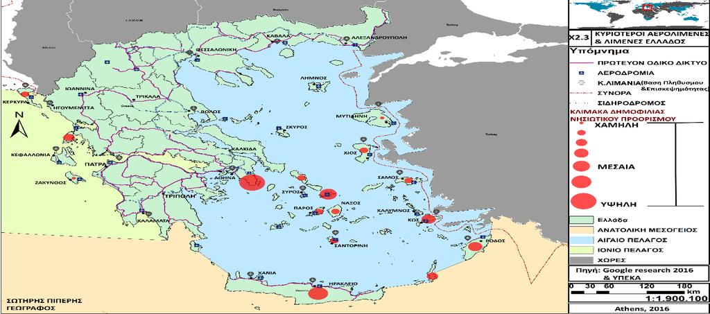 Το γεγονός αυτό επιτυγχάνεται με χρωματική διαβάθμιση. Πιο ειδικά η χαμηλότερη πυκνότητα απεικονίζεται με μπλέ χρώμα και η ψηλότερη με κόκκινο.