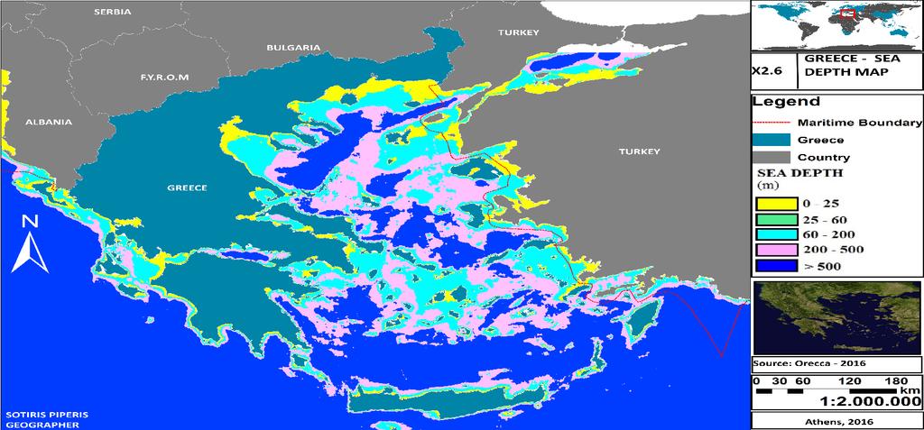 ΒΥΘΟΜΕΤΡΙΑ Χάρτης Χ9, Βυθομετρική απεικόνιση, http://www.orecca.