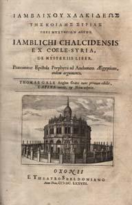 Praemittitur Epistola Porphyrii as Anebonem Aegyptium, eodem argumento. Thomas Gale anglus graece nunc primum edidit, Latine vertiti & notas adjecit.