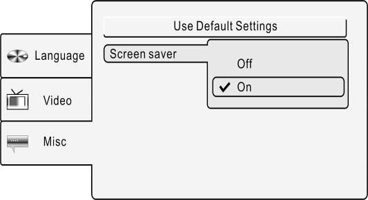 Πιέστε τα πλήκτρα για να επιλέξετε Use Default Setting και πιέστε το πλήκτρο ENTER/ ENT ή για επιβεβαίωση.