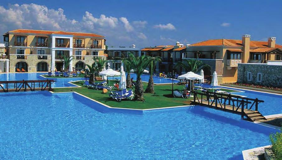ALDEMAR OLYMPIAN VILLAGE FAMILY BEACH RESORT 5* DELUXE Σ ΑΦ Δ Α - Η Ε Α λούσιο πρωινό μπουφέ Αμερικανικού τύπου(07:30-10:30), εσημεριανό* μπουφέ (12:30-14:30) και Βραδυνό μπουφέ** (19:00-21:30) με