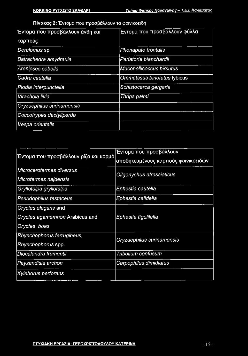 Τυήυα Φυτικής Παοανωνή - Τ.Ε.Ι.