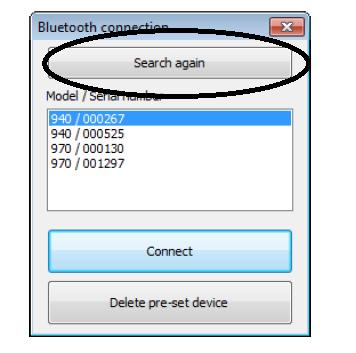 κάνετε Bluetooth σύνδεση ) και θα εμφανίζονται με το τύπο και τον σειριακό αριθμό τους όπως φαίνεται