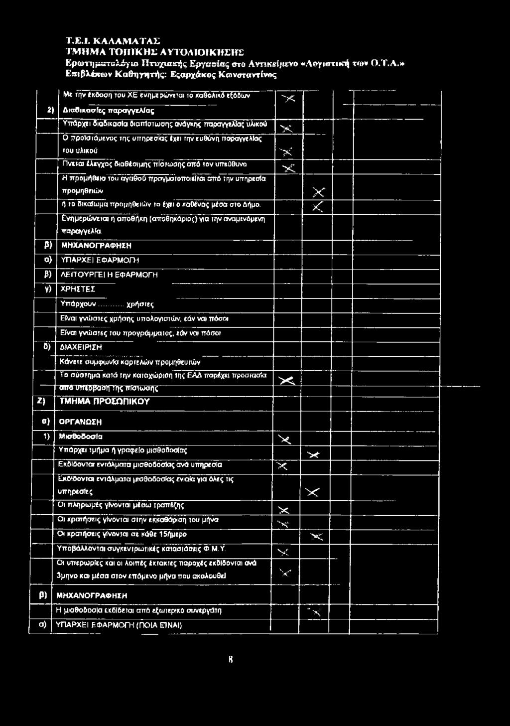 υλικού Ò προϊστάμενος της υπηρεσίας ίχει την ευθύνη παραγγελίας του υλικού ΓΙνειαι έλεγχος διαθέσιμης πίσιωσης από ιον υπεύθυνο Η προμήθεια του αγαθού πραγματοποιείται από την υπηρεσία προμηθειών ή