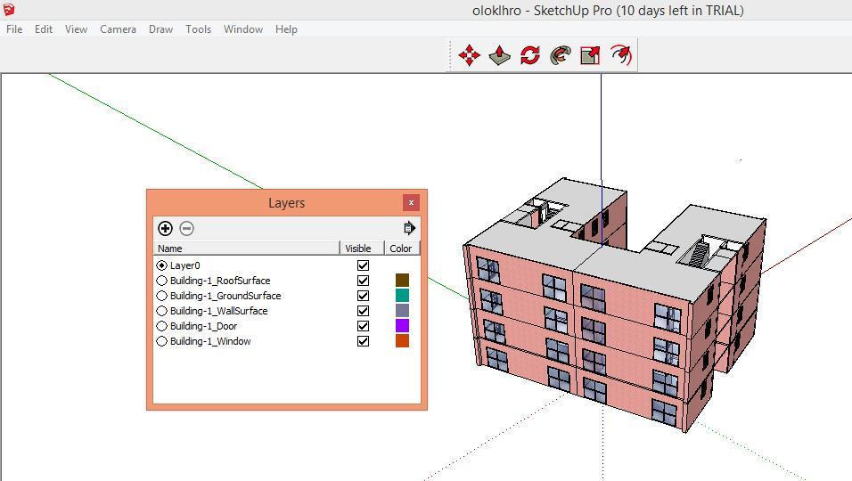 εξής: wallsurface, windows, groundfloor, roof και doors.