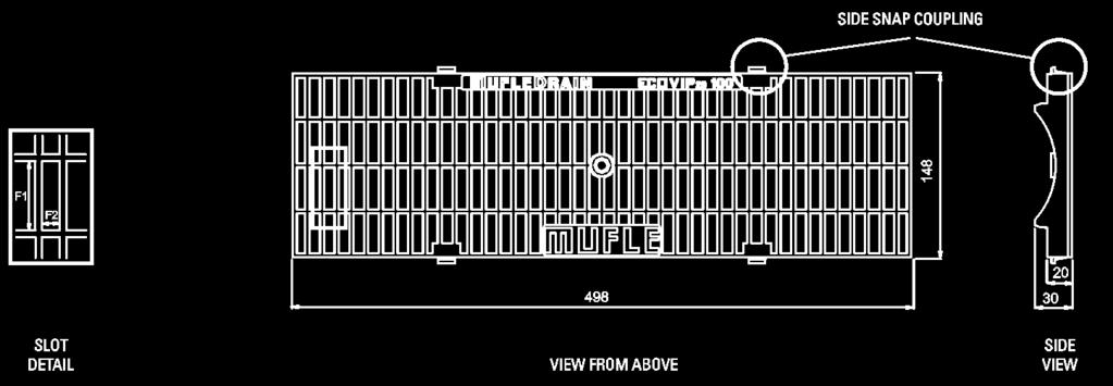 êùäéêüò 502103 ãéá VIP20/100 502103 Ó Üñá êáñý ìáýñç PE-HD Driveway (2x500) x 148 x 20 502104 Ó Üñá