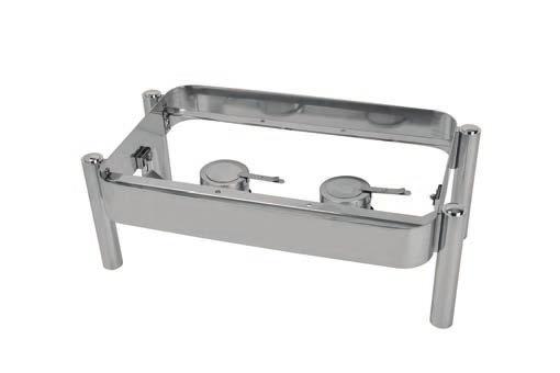1/1 & 2/3 4780093 40,00 Επαγωγικό μπεν μαρί S/S τετράγωνο 2/3 με μαύρο καπάκι Square steel lid