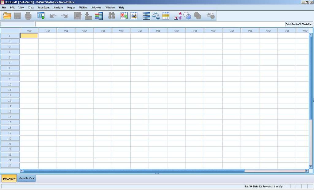 נבחר באפשרות data' 'type in על מנת ליצור קובץ נתונים חדש, ואז נלחץ על.OK בהמשך, כאשר נרצה לפתוח קובץ נתונים קיים, נבחר באפשרות file' 'open an existing ולאחר מכן נאתר את הקובץ הרצוי לפי מיקומו במחשב.
