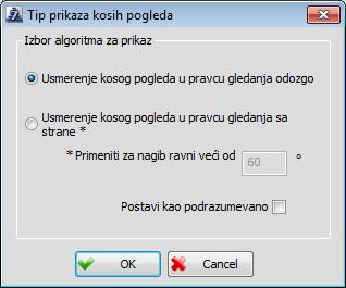 2 Editovanje liste pogleda Izgled dijaloga za editovanje liste pogleda Kosi pogledi Dugme čijim se aktiviranjem otvara novi dijalog