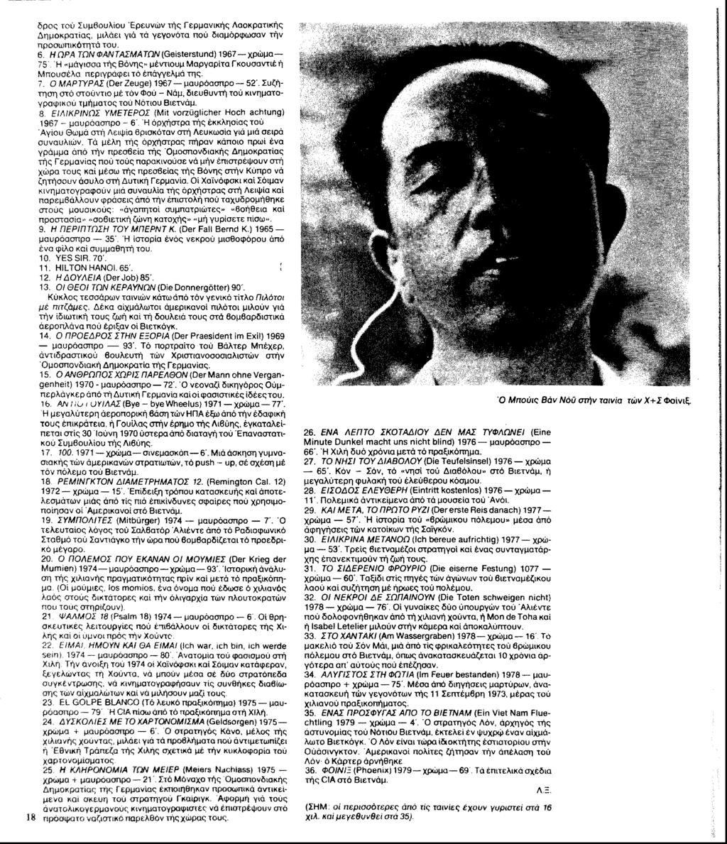 δρος ιού Συμβουλίου 'Ερευνών τής Γερμανικής Λαοκρατικής Δημοκρατίας, μιλάει γιά τά γεγονότα πού διαμόρφωσαν τήν προσωπικότητά του. 6.