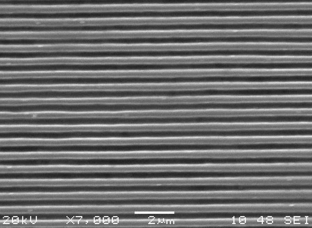 7 Μικρογραφία SEM με δομές περιόδου 655 nm ( F = 0.