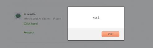 Εικόνα 44. Δημιουργία σχολίου για το XSS Εικόνα 45.