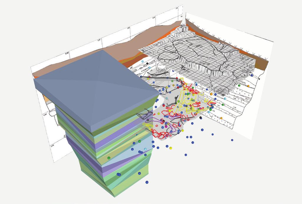 A 3D spatial approach to post-excavation study 141 Figure 4. Sample of digitized features in the excavated area.