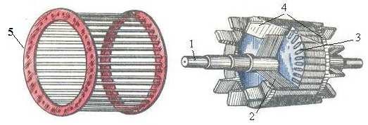 Rotora uzbūve Asinhronās mašīnas rotors sastāv no vārpstas, serdes un tinuma.