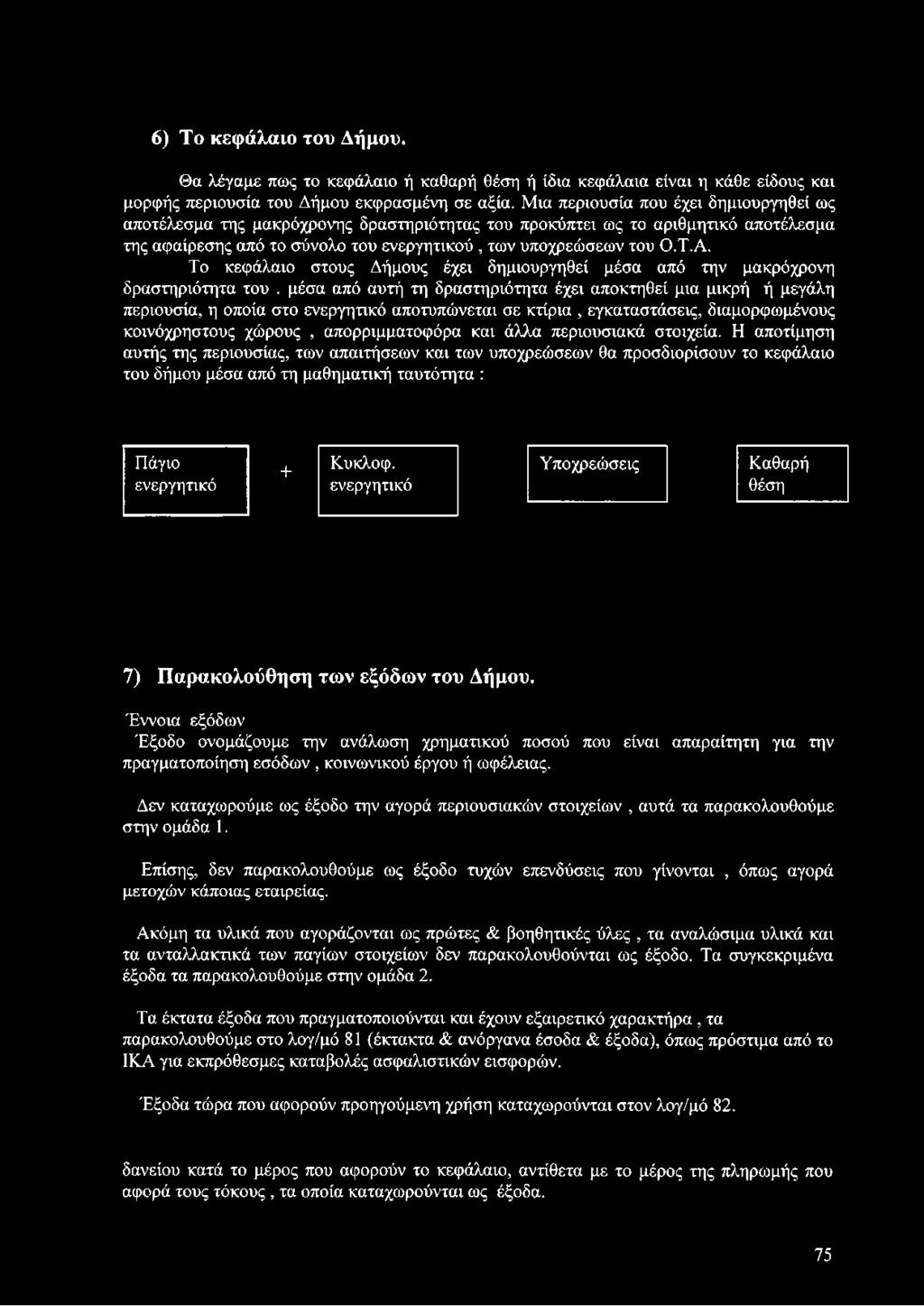 Το κεφάλαιο στους Δήμους έχει δημιουργηθεί μέσα από την μακρόχρονη δραστηριότητα του.