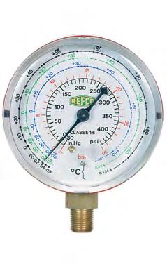 M2-250-DS M2-500-DS Σύμφωνα με τον πίνακα παραπλεύρως επιλέγετε μανόμετρο για τα ψυκτικά υγρά που χρειάζεστε. Specify the type of gauge you need according to the previous table.