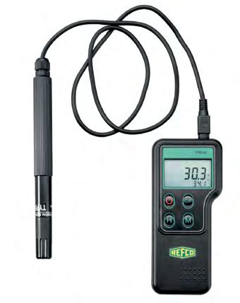 Easy reading of results printed on scales. 564S: A practical, hand operating instrument designed for simple humidity determinations. The necessary wind velocity of c.