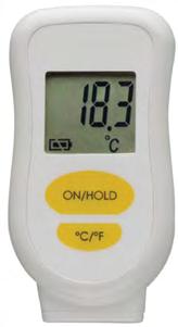 With table stand and magnet. Display of current, highest and lowest temperature, hold function, alarm at freely adjustable temperature values (upper/lower limit). Reversible C/ F. HACCP Certificated.